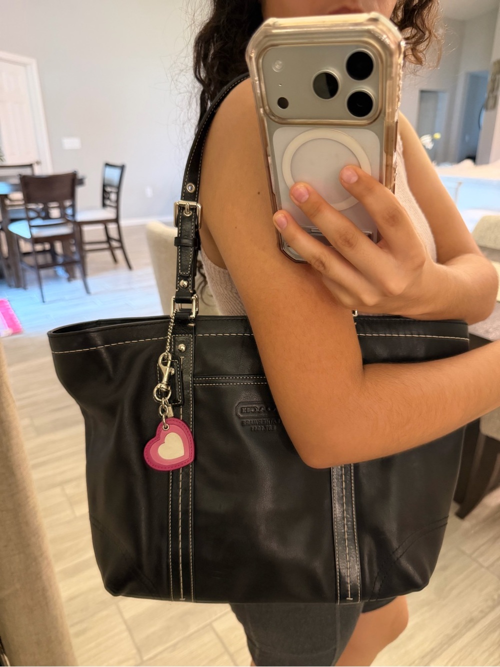 Coach Black Leather Tote